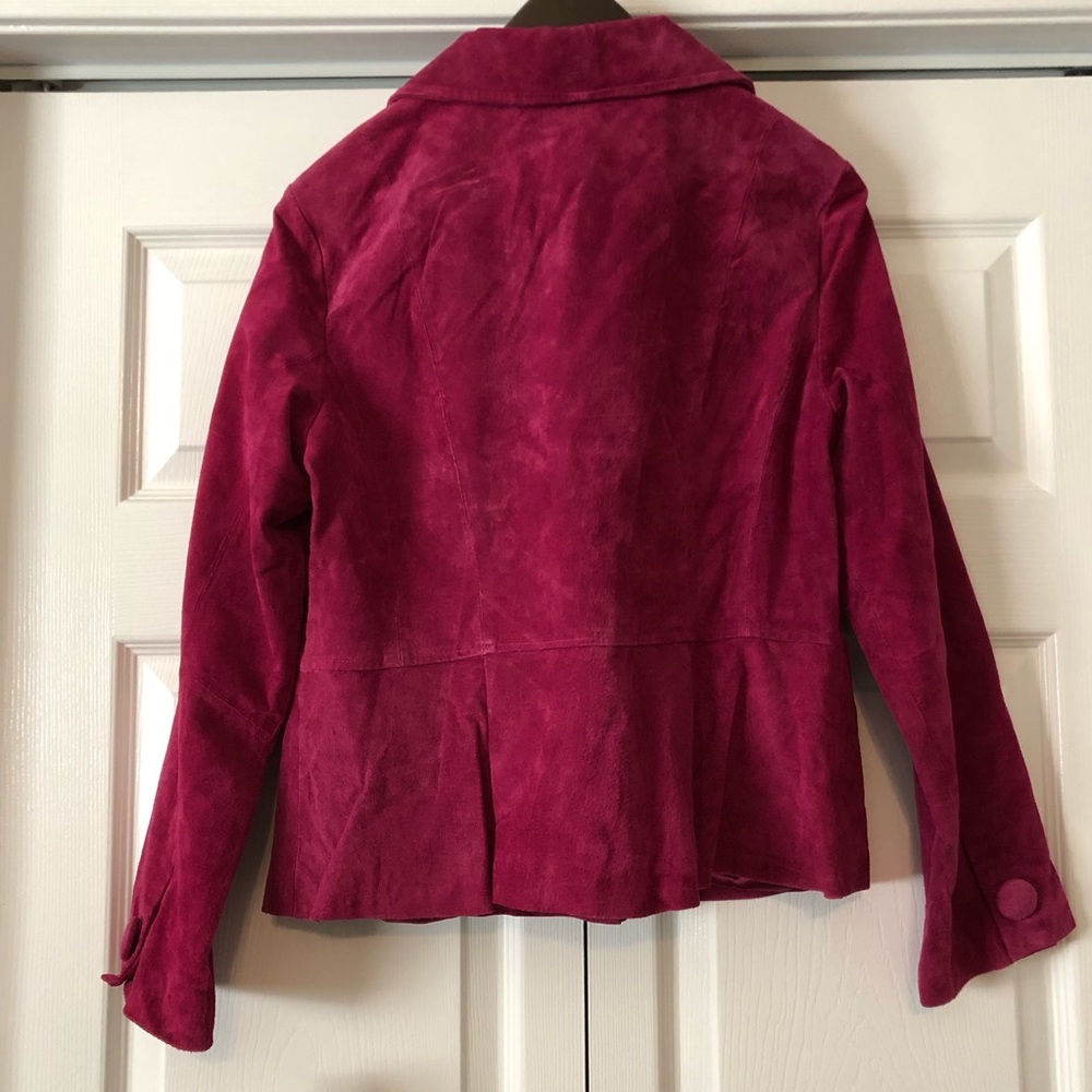 Live A Little hot pink suede woman’s blazer - Picture 3 of 4
